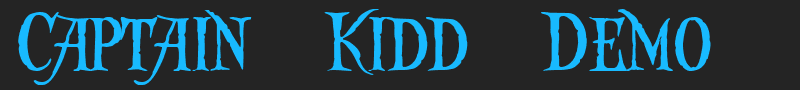 Captain Kidd Demo font